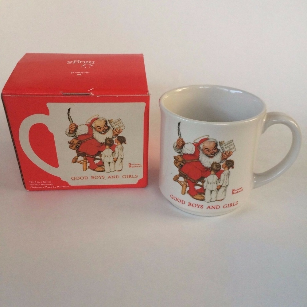 Vintage Hallmark Norman Rockwell Christmas Mug Cup
